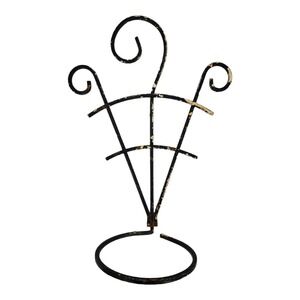 Vintage Iron Flower Pot Hanger Hook Wall Planter Farmhouse Cottage Core MCM